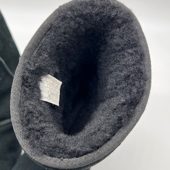 Koolaburra by UGG Black Leather Suede Calf Boots Y2K Faux Fur Lined Women Size 7 - Picture 12 of 14